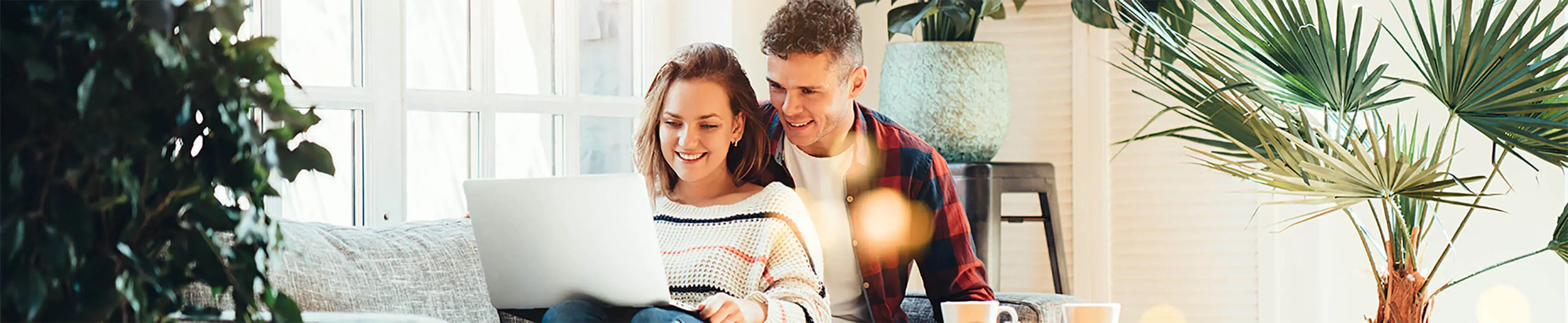 couple with computer