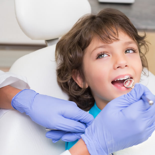 boy at the dentist