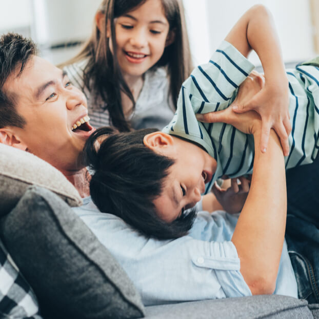 family laughing