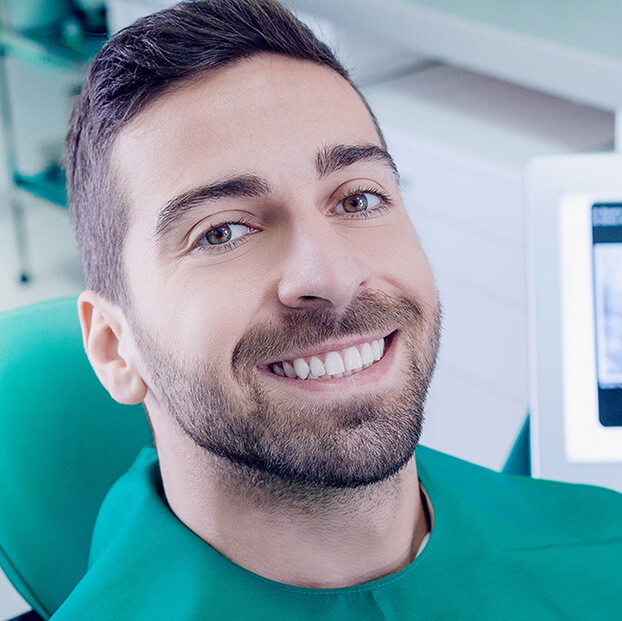 man at the dentist
