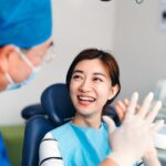 discussing dental bonding or dental crown at the dentist